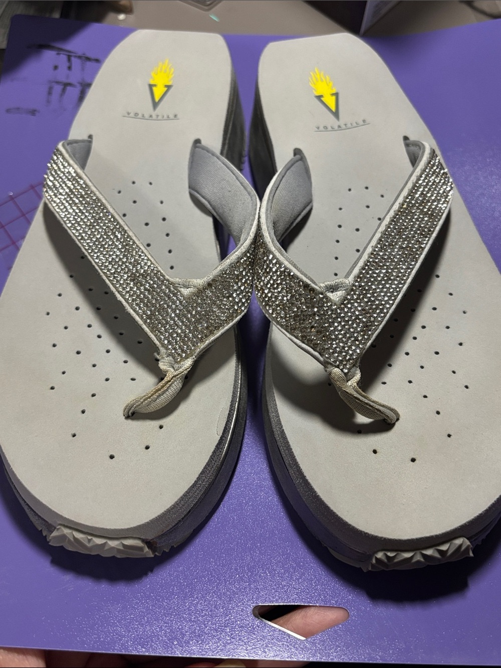 Volatile Rhinestone Sparkle Glitter Flip Flop
Platform Size 9 - Picture 15 of 17